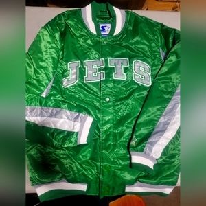 New York Jets NFL Starter Locker Room Varsity Full-Snap Satin Jacket
